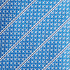 Erkek Mavi Çizgili Kravat Mendil Set