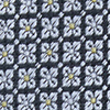Erkek Siyah Çiçek Desenli Kravat Mendil Set
