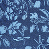 Erkek Lacivert Çiçek Desenli Kravat Mendil Set