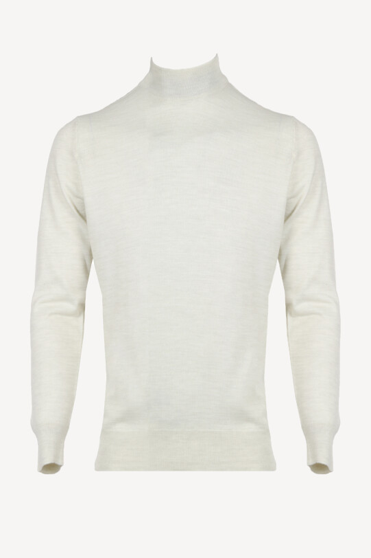 Erkek Kemik Yarım Balıkçı Yaka Klasik Triko