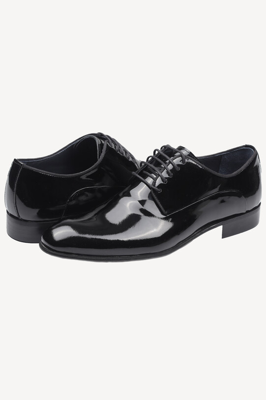 Erkek Siyah Bağcıklı Klasik Rugan Ayakkabı