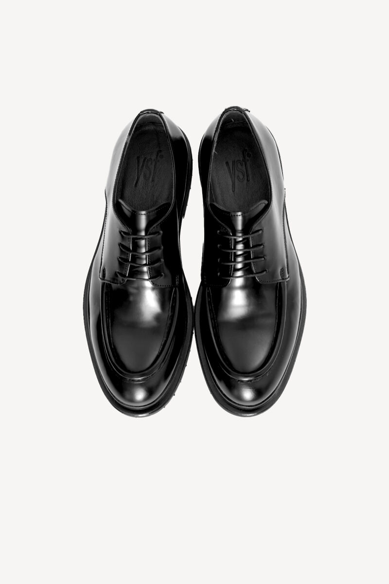 Erkek Siyah Deri Klasik Ayakkabı - 2