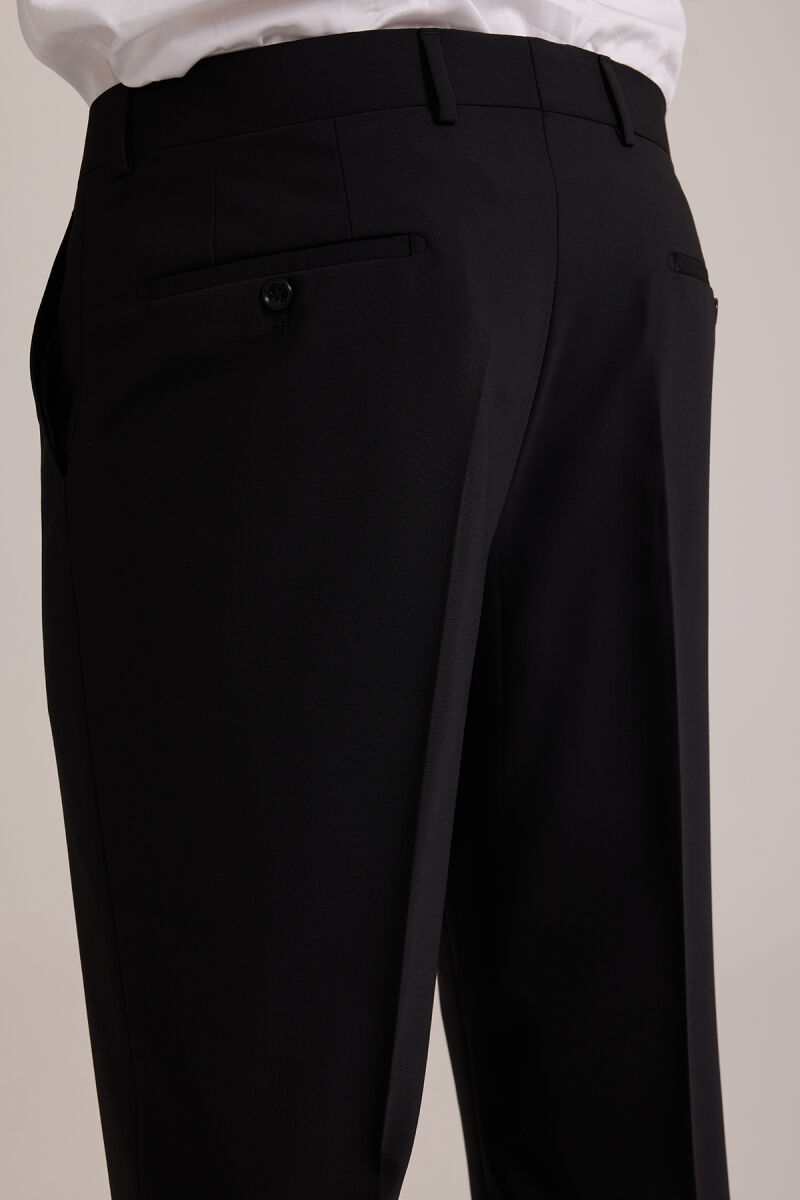 Erkek Siyah Kruvaze Çift Yırtmaç Takım Elbise - 8