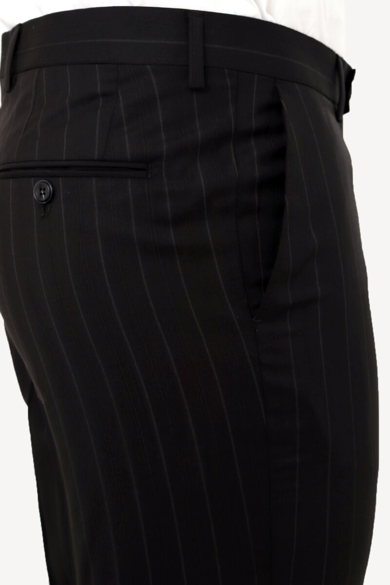 Erkek Siyah Regular Fit Mono Takım Elbise - 6