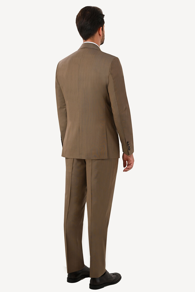 Erkek Tarçın Regular Fit Kruvaze Takım Elbise - 5