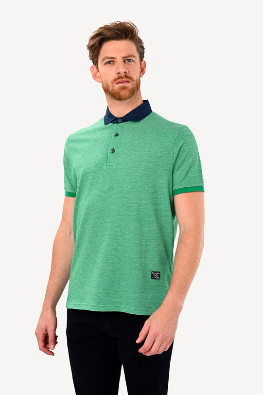 Erkek Yeşil Regular Fit Polo Yaka Tshirt
